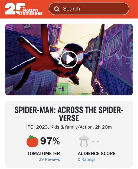 spider man across the spider verse rotten tomatoes|the spider man across the spider verse review.